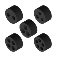 5mm Black Multi-Hole Insert Plug - 100 Bag