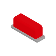 24V dc Red Rectangular Mini Strobe