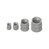 25mm Grey PVC Plain/Screw Coupling