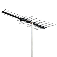 MAGNA Black High Gain 17 Element Hybrid Digital TV Antenna VHF/UHF (6-12)(28-40) with 50dB 4G/5G Filter