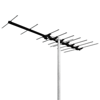 MAGNA Black High Gain 10 Element Hybrid Digital TV Antenna VHF (6-12) with 50dB 4G/5G Filter