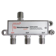 3 Way ‘F’ Type Splitter 5-2450MHz AC/DC One Port Power Pass
