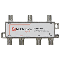 6 Way ‘F’ Type Splitter 5-2450MHz AC/DC One Port Power Pass