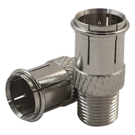 'F' Female to 'F' Male Push-On Adaptor (10 Pack)