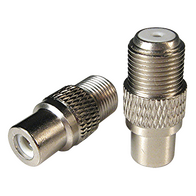 RCA Female to 'F' Female Adaptor (10 Pack)
