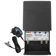 Masthead Amplifier VHF/UHF 30dB with 4G/5G Filter and Power Supply - 174-694MHz