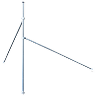 Universal Roof Mount with 1.2m Mast