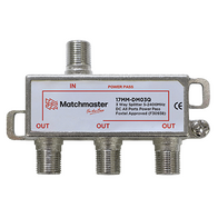 3 Way ‘F’ Type Splitter 5-2400MHz DC All Ports Power Pass (Bag)