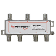 6 Way ‘F’ Type Splitter 5-2400MHz DC All Ports Power Pass (Bag)
