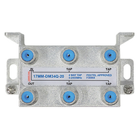 4 Way 20dB High Isolation Tap for MATV, TDT and Satellite