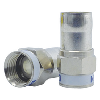 Double Bubble® Connector for RG6 Foxtel Approved Quad and Tri-Shield Cables (50 Pack)