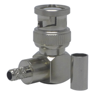 BNC Right Angled Crimp Plug for RG58 and LL195 Type Cables