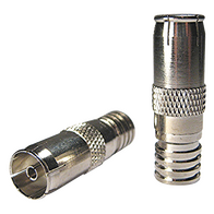 RG6 IEC (PAL) Female Crimp Connector (10 Pack)
