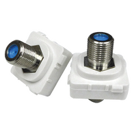 'F' Female to 'F' Female 3GHz Wall Plate Insert (8 Pack)