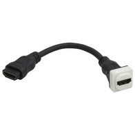 HDMI® Insert to HDMI® Female Short Cable (4 Pack)