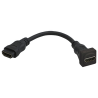 HDMI® Insert (Black) to HDMI® Female Short Cable (10 Pack)