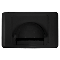 Outlet Plate Bull Nose with Brush Cover (Black)