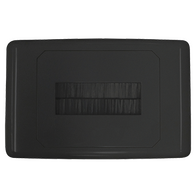 Outlet Plate with Brush Cover (Black)