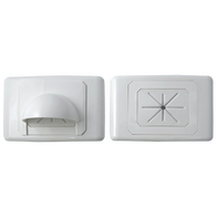 Large Bullnose Outlet Plate (White) (20 Pack)