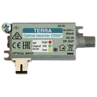 TERRA Fibre Mini Receiver (SCA) 70dBµV Output 10-20V DC Powering