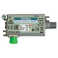 TERRA Fibre Mini Receiver (FCA) 70dBµV Output 10-20V DC Powering