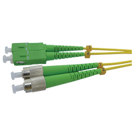 1m FC Angled to SC Angled Duplex OS2 Patch Cord