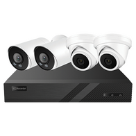 PoE Security Kit with 8CH 2TB AI NVR, 2 Dome and 2 Bullet Cameras
