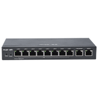 10 Port Managed PoE Router, 8x Gigabit PoE+, Up to 4 WAN Load Balanced, 70W