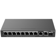 11 Port Gigabit Managed Network Switch (8 PoE+ Ports, 1 RJ45 GbE Port Plus 1 GbE/SFP Combo Port)