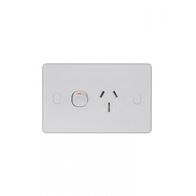 Puma - Power Point Switched 1u00a0Gang Double Pole Shuttered 15A 250V Vandal Proof  - PUPP151GVP