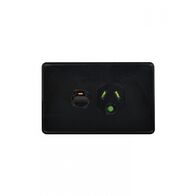 Pumau00a0Power Point Switched 1 Gang, 10A 250V~, with Lighting Pin  Black x10 - PUPP1GLBK