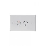 Puma - Power Point Switched 1u00a0Gang Double Pole Shuttered 10A 250V Vandal Proof  x10 - PUPP1GVP