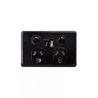 Puma - Power Point, USB Charger, Dual Fully Integrated (Type A & C)  Black x1 - PUPP2USB2GACBK