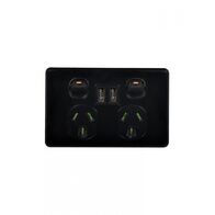 Puma - Power Point, USB Charger, Dual Fully Integrated  Black x1 - PUPP2USB2GBK