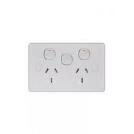 Puma - Power Point Switched 2 Gang Double Pole Shuttered 10A 250V with Extra Switch 10AX Double Pole Vandal Proof  x5 - PUPPSW2GVP