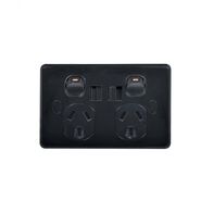Puma - Power Point, USB Charger, Dual Fully Integrated (Type A & C) Shuttered Vandal Proof  Black x1 - PUPPUSB2GACVPBK