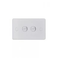 Puma - Switch Horizontal 2 Gang 10AX/16A 250V Vandal Proof  x10 - PUSW2GVP