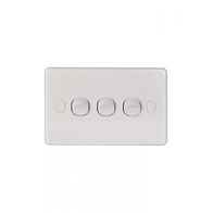 Puma - Switch Horizontal 3 Gang 10AX/16A 250V Vandal Proof  x10 - PUSW3GVP