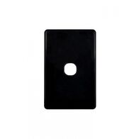 Puma - Switch Plate Vertical 1 Gang (Less Mech)  Black x10 - PUSWPV1GBK