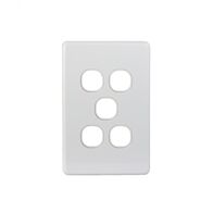 Puma - Switch Plate Vertical 5 Gang (Less Mech)  White x10 - PUSWPV5G