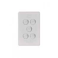 Puma - Switch Vertical 5 Gang 10AX/16A 250V Vandal Proof  x5 - PUSWV5GVP