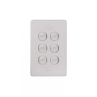 Puma - Switch Vertical 6 Gang 10AX/16A 250V Vandal Proof  x5 - PUSWV6GVP