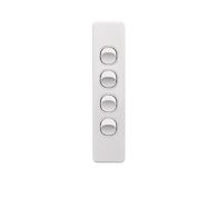 Puma -u00a0Architrave Switch Vertical 4 Gang, 10AX/16A 250V~  White x10 - PUSWVA4G