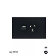 Clouded Leopard -u00a0Power Point Switched 1 Gang 10A 250V  Matt White  x10 - CLPP1GMW