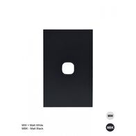 Clouded Leopard -u00a0Switch Plate Vertical 1 Gang (Less Mech)  Matt Black  x10 - CLSWPV1GMBK