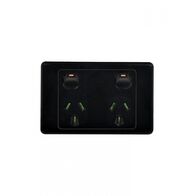 Cougar - Power Point Switched 2 Gang, 10A 250V~  Black x10 - COPP2GBK