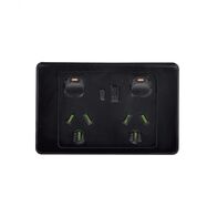 Cougar -u00a0Power Point 2 Gang 10A 250V USB Charger Dual Fully Integrated Type A and C 3.4A 5V  White x1 - COPP2USB2GAC