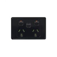 Cougar - Power Point Switched 2 Gang, 10A 250V~ With Extra Switch 10AX/16A  White x5 - COPPSW2G