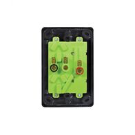 Cougar - Power Point Switched 2 Gang Vertical 15A 250V~  Black x5 - COPPV152GBK