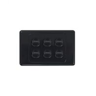 Cougar - Switch Horizontal 6 Gang 10AX/16A 250V~  Black x5 - COSW6GBK
